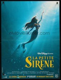 7z545 LITTLE MERMAID advance French 15x21 R98 different art of Ariel, Disney underwater cartoon!