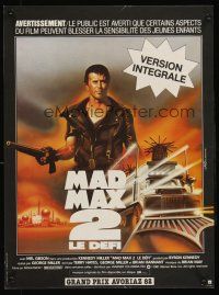 7z546 MAD MAX 2: THE ROAD WARRIOR French 15x21 R83 art of Mel Gibson returning as Mad Max!