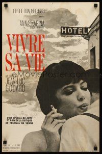 7z550 MY LIFE TO LIVE French 15x21 '62 Godard's Vivre sa Vie, sexy Anna Karina by Vaissier!