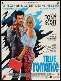 7z580 TRUE ROMANCE French 15x21 '93 Christian Slater, Patricia Arquette, written by Tarantino!
