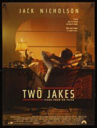 7z581 TWO JAKES French 15x21 '90 different image of Jack Nicholson at desk!