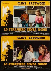 7z241 HIGH PLAINS DRIFTER 7 Italian photobustas '73 Clint Eastwood, Verna Bloom, Mariana Hill!