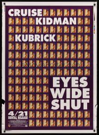7z328 EYES WIDE SHUT printer's test video Japanese 29x41 '99 Stanley Kubrick, Cruise & Kidman!
