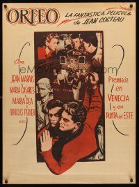7z098 ORPHEUS Mexican poster '49 Jean Cocteau's Orphee, Jean Marais!