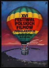 7z180 XVI FESTIWAL POLSKICH FILMOW FABULARNYCH festival Polish27x38 '91 Kitowski hot air balloon art