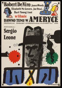 7z160 ONCE UPON A TIME IN AMERICA Polish 27x38 '86 Robert De Niro, Sergio Leone, Mlodozeniec art!