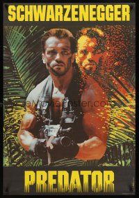 7z162 PREDATOR Polish 27x38 '88 Arnold Schwarzenegger, Carl Weathers, Jesse Ventura, sci-fi!