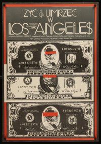 7z174 TO LIVE & DIE IN L.A. Polish 27x38 '86 Erol art from William Friedkin's thriller!