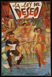 7z032 LAW OF DESIRE Spanish '87 Almodovar's La ley del deseo, art by Carlos Sanchez Perez!