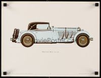 8a150 MERCEDES-BENZ 1928 heavy stock 12x16 art print '94 wonderful art of classic automobile