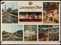 8a337 CORONATION DAY British quad '53 wonderful images of Queen Elizabeth II's celebration!