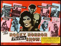 8a710 ROCKY HORROR PICTURE SHOW REPRO British quad '75 wacky images of 'hero' Tim Curry & cast!