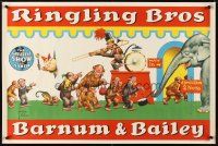 8a041 RINGLING BROS & BARNUM & BAILEY circus poster '43 The Greatest Show On Earth, Lawson Wood art!
