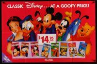 8a376 CLASSIC DISNEY... AT A GOOFY PRICE! video 1sh '87 great art of favorite characters!