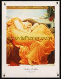 8a619 FREDERIC LEIGHTON - FLAMING JUNE commercial 24x32 '97 cool art of woman sleeping!