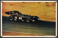 8a162 JACKIE OLIVER - THE SHADOW commercial poster '73 cool image of CanAm car on track!