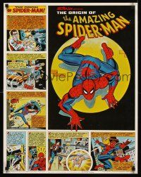 8a102 ORIGIN OF THE AMAZING SPIDER-MAN poster '80 Stan Lee comic, Coca-Cola series!