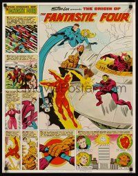 8a103 ORIGIN OF THE FANTASTIC FOUR special poster '80 Stan Lee comic, Coca-Cola series!