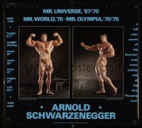 8a672 PUMPING IRON commercial poster '77 images of young bodybuilder Arnold Schwarzenegger!