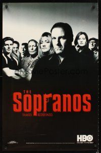 8a682 SOPRANOS TV commercial poster '00 James Gandolfini, Lorraine Bracco, mafia TV series!