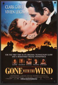 8a490 GONE WITH THE WIND advance mini poster R98 different image of Clark Gable & Vivien Leigh!