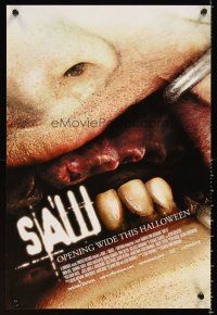 8a546 SAW III mini poster '06 Tobin Bell, Shawnee Smith, wild gross-out image!