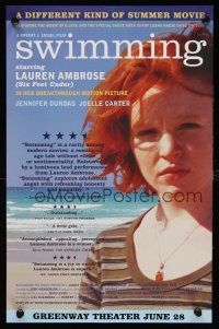 8a560 SWIMMING mini poster '00 cool image of pretty redheaded Lauren Ambrose!