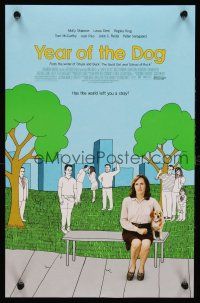 8a574 YEAR OF THE DOG mini poster '07 Molly Shannon on park bench & art of people!