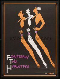 8a192 FORMERLY THE HARLETTES 25x33 music poster '77 Richard Amsel art of sexy singers!