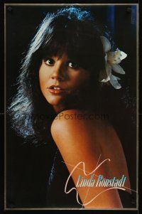 8a641 LINDA RONSTADT music commercial poster '77 wonderful close-up portrait of the sexy singer!