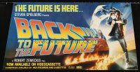 8a368 BACK TO THE FUTURE video special 18x36 '85 art of Michael J. Fox & Delorean by Drew Struzan!