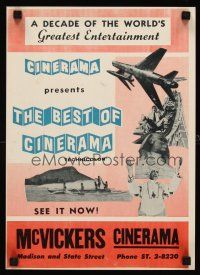 8a459 BEST OF CINERAMA heavy stock special 12x16 '63 decade of the world's greatest entertainment!