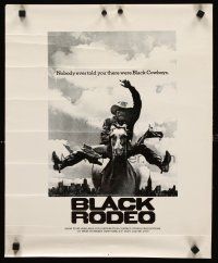 8a460 BLACK RODEO special 16x20 '72 Muhammad Ali, Woody Strode, black cowboy on horse in city!