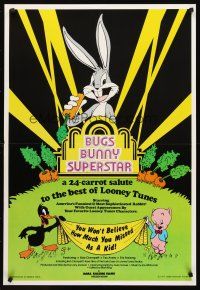 8a370 BUGS BUNNY SUPERSTAR special 24x36 '75 Looney Tunes Daffy Duck & Porky Pig!