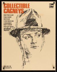 8a468 COLLECTIBLE CAGNEYS video special 22x28 '86 cool sketch artwork of star in hat!