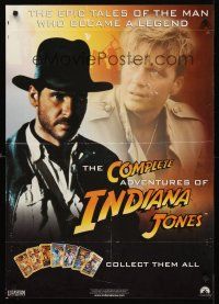 8a378 COMPLETE ADVENTURES OF INDIANA JONES video special 24x33 '00 Harrison Ford!