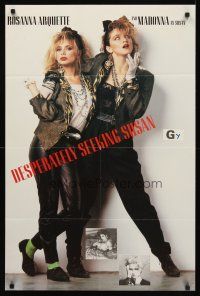 8a380 DESPERATELY SEEKING SUSAN special 23x35 '85 Madonna & Arquette are mistaken for each other!