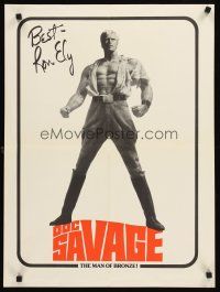 8a471 DOC SAVAGE special 20x27 '75 Ron Ely is The Man of Bronze, written by George Pal!
