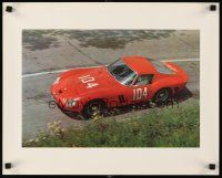 8a159 FERRARI 250 GTO AT THE 1963 TARGA FLORIO special 16x20 '70s cool image or classic car in red!