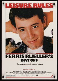 8a484 FERRIS BUELLER'S DAY OFF special 17x24 '86 Matthew Broderick in John Hughes teen classic!