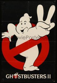 8a395 GHOSTBUSTERS 2 teaser special 21x32 '89 Ivan Reitman, best huge image of ghost logo!