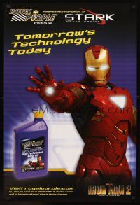 8a403 IRON MAN 2 special 24x36 '10 Robert Downey, Jr., Royal Purple oil product tie-in!