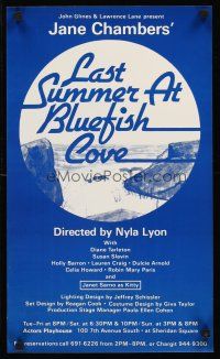 8a068 LAST SUMMER AT BLUEFISH COVE stage play special '80 directed by Nyla Lyon!
