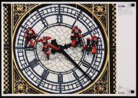8a248 LONDON ICONS #3 English special 17x24 '00s really cool image of workers cleaning Big Ben!