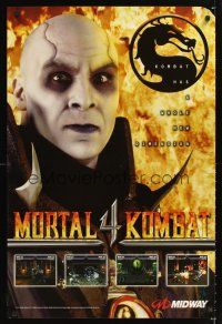 8a230 MORTAL KOMBAT 4 video game 24x36 '97 Quan Chi & classic Mortal Kombat characters!