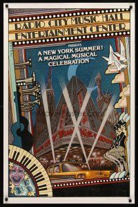 8a063 NEW YORK SUMMER stage play special 25x38 '79 wonderful Byrd art of Radio City Music Hall!
