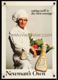 8a252 NEWMAN'S OWN 2 special 17x24s '80s chef Paul Newman w/salad dressing!