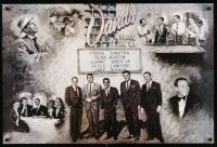 8a420 RAT PACK signed 24x36 '05 by artist Haiyan Wang, art of the guys at The Sands in Las Vegas!