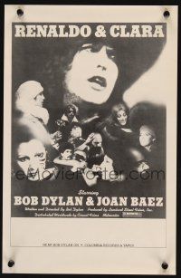 8a536 RENALDO & CLARA special 11x17 '78 great art of Bob Dylan with guitar & Joan Baez!
