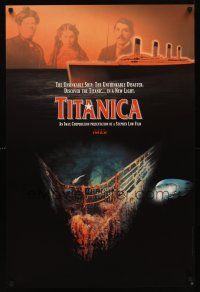 8a433 TITANICA IMAX 24x36 1sh '92 cool image of ship's bow at depth!
